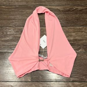 NWT. Adika “Angel” Pink Halter Top. Size Small.